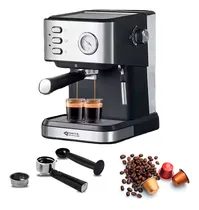 Comprar Cafetera 2 En 1 Expresso Y Capsulas Con Espumador De Leche Color Plateado\u002Fnegro