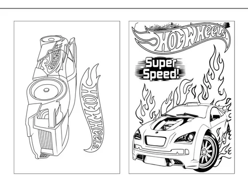 Desenhos de Carros da Hot Wheels para Colorir e Imprimir 