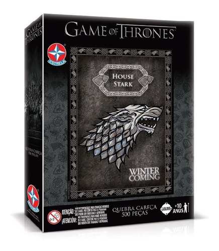 Jogo Quebra Cabeça Game Of Thrones Stark 500 Peças Puzzle 