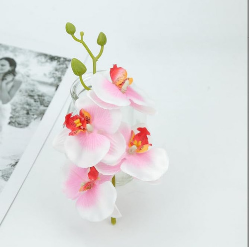 Rikyo 10 Set De Orquídeas De Seda Artificial Con Tallos, 7