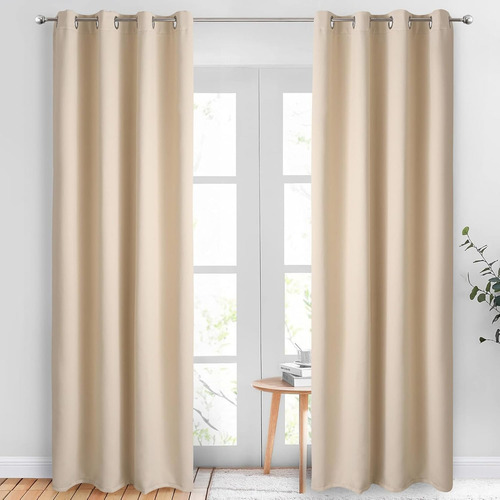 2 Paneles Cortinas Blackout Con Aislamiento Térmico Para