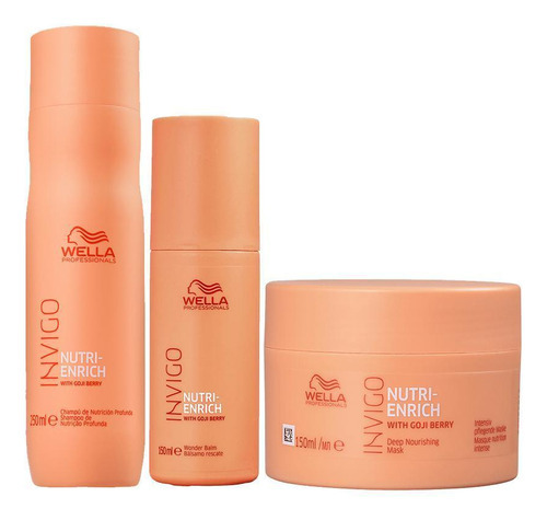 Kit Wella Pro Invigo Enrich - Sh E Másc E Leave-in
