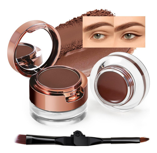 Kit De Crema Para Cejas, Polvo De Cejas Y Gel Delineador De