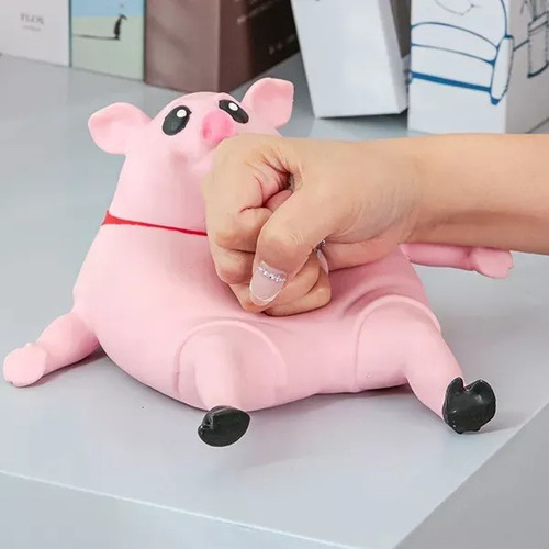 Juguete De Cerdo Antiestres Indestructible Suave Estirable Rosa