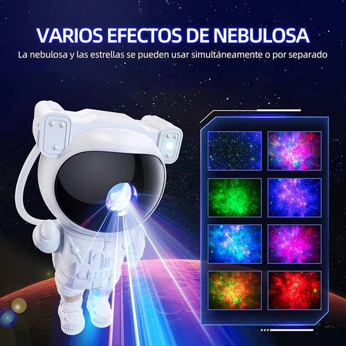 Proyector De Estrella Galaxia Astronautas Lampara De Noche