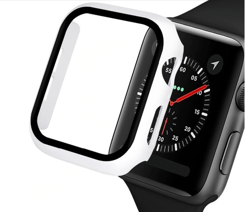 Capa Com Vidro Integrado Para Apple Watch 38mm Branco