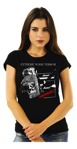 Polera Mujer Extreme Noise Terror Phonopho Metal Abominatron