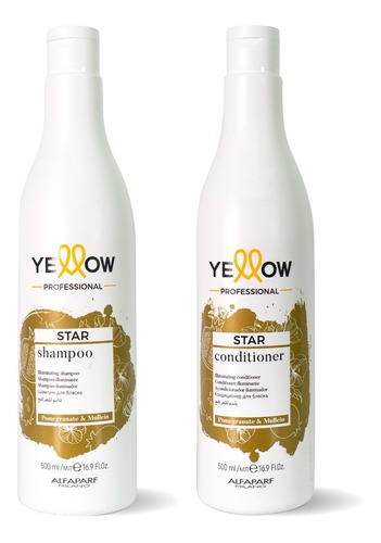 Shampoo + Acondicionador Yellow Star Iluminador 500 Ml
