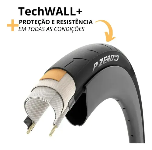Pneu sem câmara de ar Pirelli P Zero Race X Tlr 700 × 28, cor
