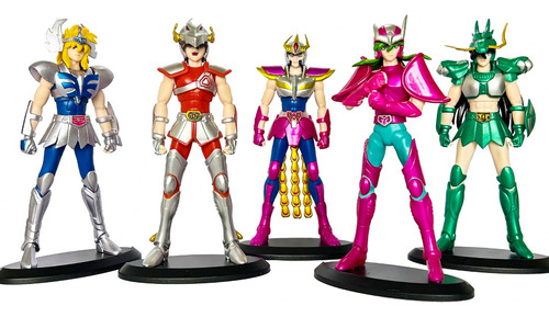 Figuras Caballeros Del Zodiaco Bronce Saint Seiya Set 5pz