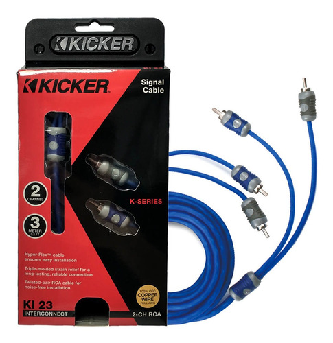 Cable Kicker Rca  3 Metros 2 Canales 46ki23 K Series