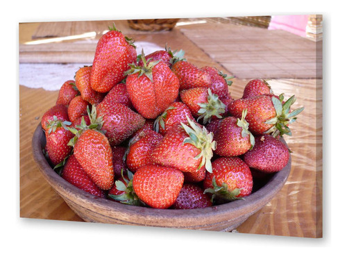 Cuadro 16x24cm Frutillas Strawberry Fruta Delicia Roja P2