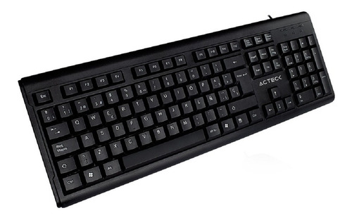 Teclado Multimedia Pc Alambrico Ergonomico Acteck Ac-928946