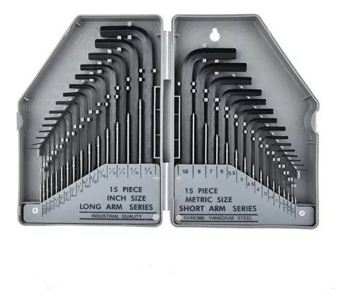 Imagen 3 de 7 de Juego Llaves Allen Set X 30 Pcs Milimétricas Y En Pulgadas