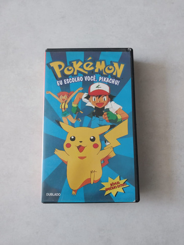 Fita Vhs Pokémon - Eu Escolho Você Pikachu - 1998' (Usado)