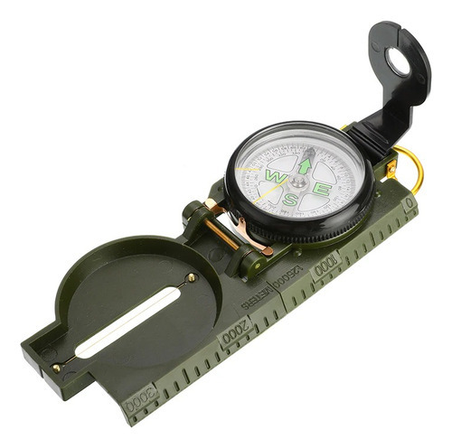 Brújula militar táctica de metal portátil profesional con lupa