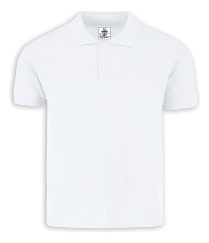 Remera Tipo Polo Blanca Labrador Talle M