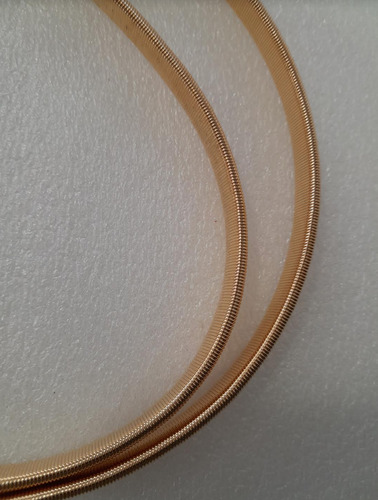 1 Cinto Mujer Dorado Elástico Con Diamantes Imitación