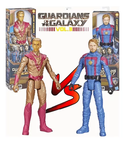 Bonecos Guardiões Da Galaxia 3 Star Lord Adam Warlock 30cm