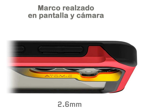 . Funda Ghostek Atomic Para Samsung S24 Roja Aluminio Transp