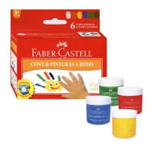Dactilopintura Faber Castell X 6 Colores