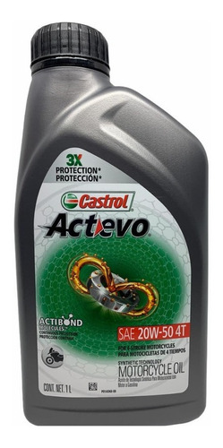 Aceite 20w50 Actevo Semi-sintético Castrol