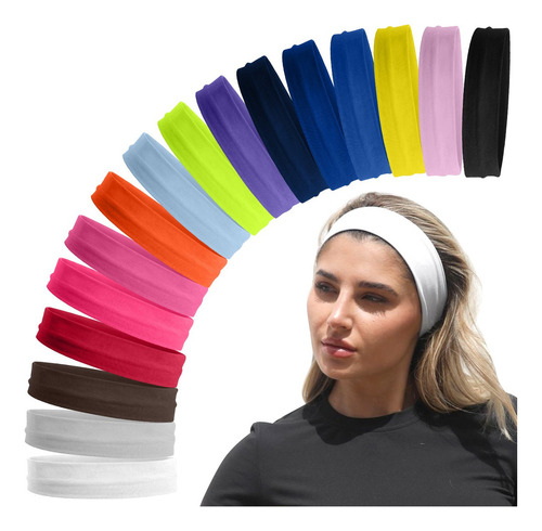 T 16pz Banda Deportiva Cabeza Elástica Diadema Tela Moda