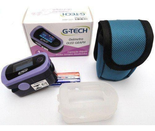 Oxímetro Digital G-tech Portátil De Dedo Oled Graph
