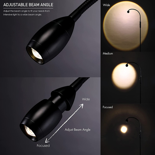 Lámpara De Pie De Haz Led Ajustable Foco Regulable