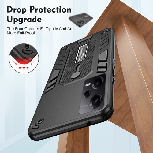 Funda Para Redmi Note 12 Pro 5g Anticolisión Metal Soporte