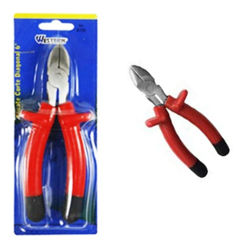 Imagem 2 de 2 de Alicate De Corte 16,5cm Com Cabo Vermelho Wester - 87/6