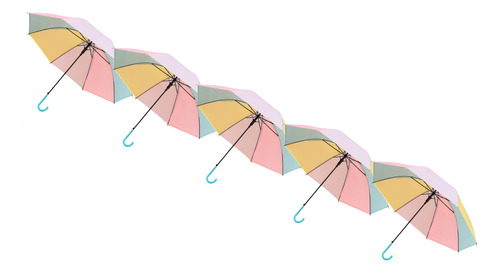 Pack X5 Paraguas De Niñas Paraguas Infantiles Lluvia 90cm 