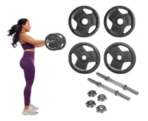 Comprar Set 1 Par De Barras Cromadas +2 Discos 2.5lb+2 Discos 5lb