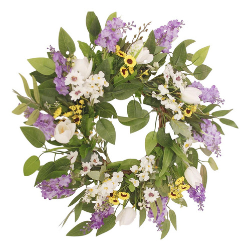Corona De Flores Naturales Para Decoración De Hogar
