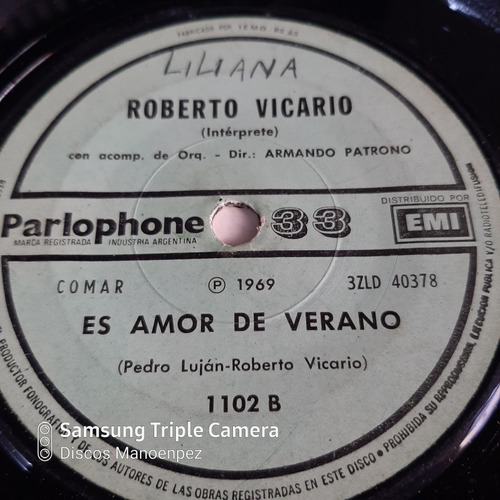 Simple Roberto Vicario Parlophone 1102 C16