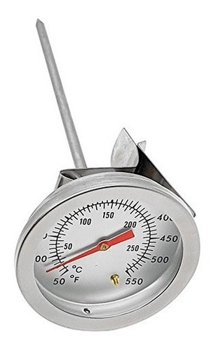 Termômetro Analógico Inox Haste 14cm Temperatura 0 A 350ºc