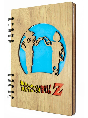 Libreta De Dragon Ball Z En Madera (agenda, Cuaderno)