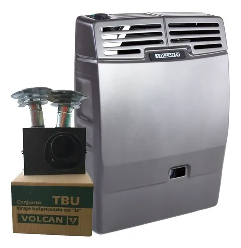 Calefactor Volcan Tbu Vertical Tiraje U 3800 Cal Gtia Orbis | Envío gratis