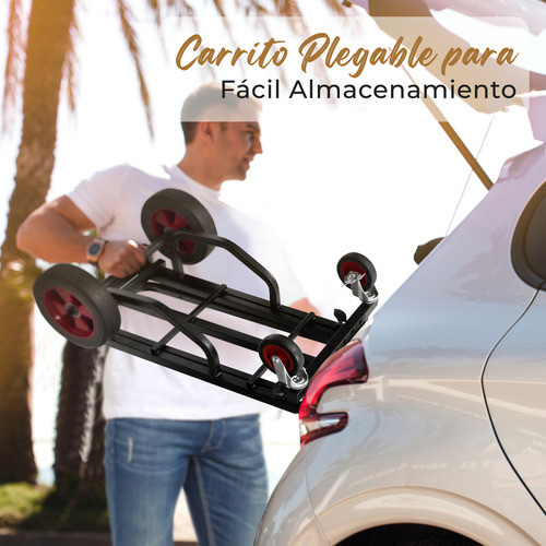 Pyle Pkeq48 Equipo Carro De Mano Profesional Ajustable Plegable 8 En 1 color Negro