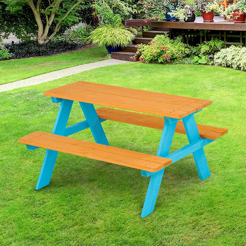 Mesa Y Banco De Picnic Niños Al Aire Libre De Madera, ...