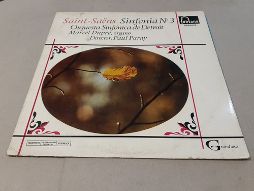 Sinfonía N°3, Camille Saint-saëns - Lp Vinilo Nacional 8/10