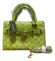 Comprar Bebe Los Ángeles Bolsa De Mano Satchel Seagrass Verde Limón Verde Lima Lisa Oro Verde Lima