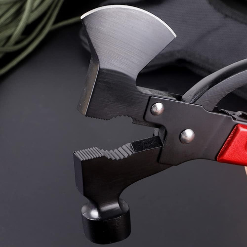Keensun Multitool Axe Hammer Camping Tool, 14 En 1 Stainless