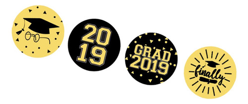 108pcs 2019 Graduación Sellado Etiqueta Candy Wrap Etiqueta