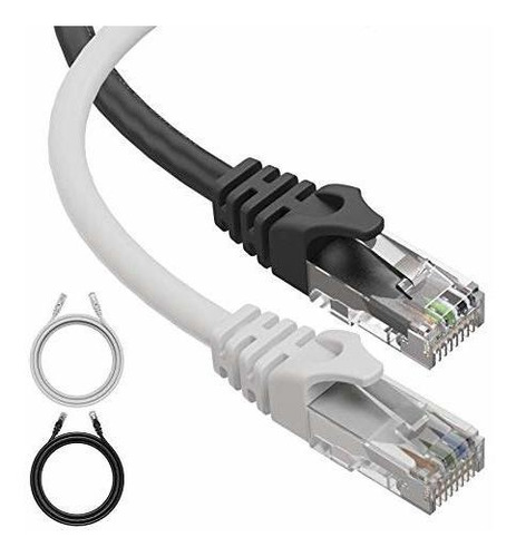 Cable Ethernet Cat6, Lan De 10 Pies (paquete De 2), Utp Cat 