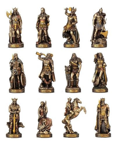 Set 12 Pzs Dios Nórdico Odin Thor Loki Frigga Valkiria... 