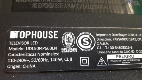 Tiras Led Tv Top House Udl 50mp668ln Juego Completo