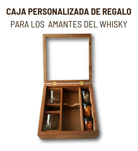 Caja De Madera De Regalo Personalizado Set Whisky