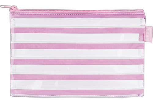 Conjunto C/ 3 Estojos Slim Académie Shine Tilibra Cor Rosa
