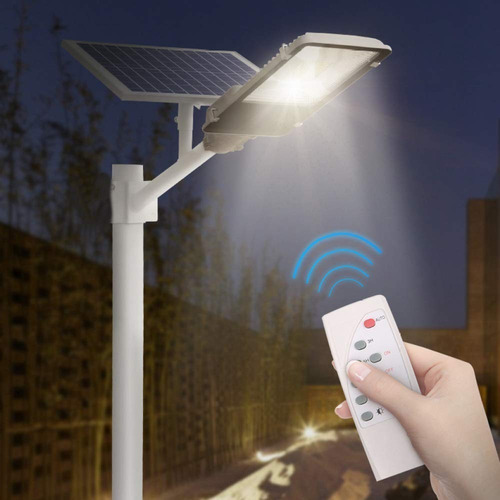 Luminaria Pastoral Solar Led 50w Con Panel Y Control Remoto